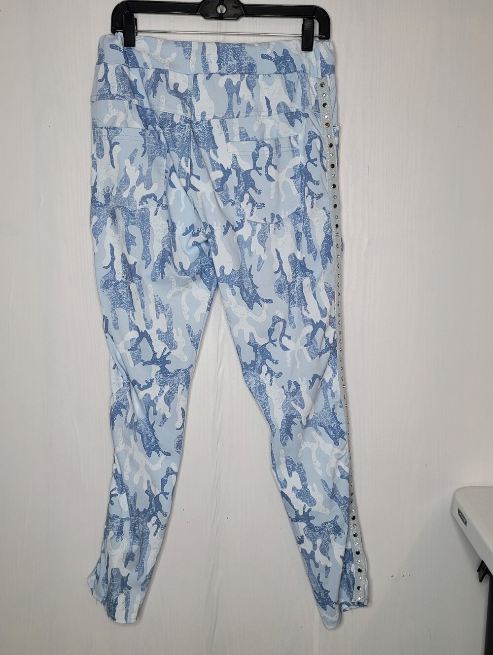 Venti6 Women's pants Size M White/Blue Camo Joggers Elastic Waist Drawstring - Picture 6 of 11